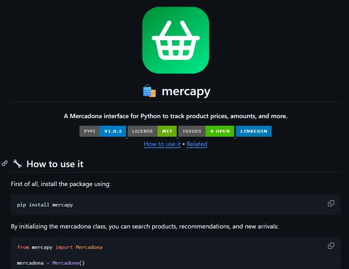 mercapy screenshot